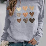 Women's Valentine's Day Printed Round Neck Sweater - EX-STOCK Canada