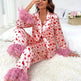 Women's Valentine's Day Sweet Loving Heart Printed Casual Suit Pajamas - EX-STOCK Canada