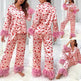 Women's Valentine's Day Sweet Loving Heart Printed Casual Suit Pajamas - EX-STOCK Canada