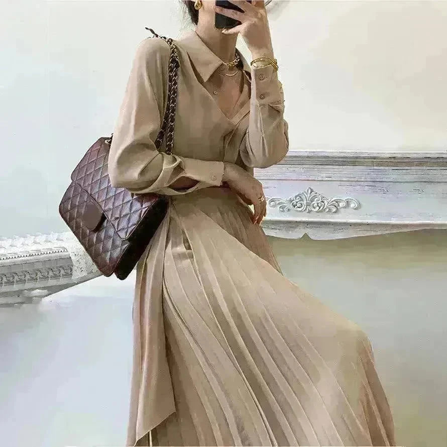 Women's cotton Oversized Loose Waist below the knee Dress - EX-STOCK CANADA
