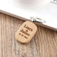 Wooden Engraved Lettering Name Pendant Keychain - EX-STOCK Canada