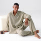 Woven Gauze Pajamas Men's Spring And Autumn Thin Homewear Suit  EX-STOCK CANADA
