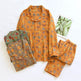 Woven Jacquard Lapel Pajamas Suit Loose  EX-STOCK CANADA