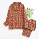 Woven Jacquard Lapel Pajamas Suit Loose  EX-STOCK CANADA