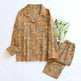 Woven Jacquard Lapel Pajamas Suit Loose  EX-STOCK CANADA