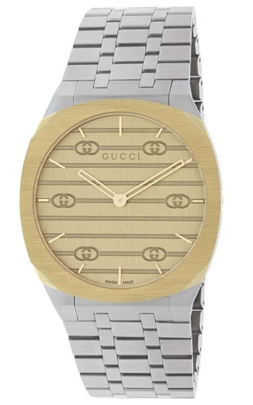Reloj GUCCI 'GUCCI 25H' de acero y chapado en oro de 18k YA163403 - EX-STOCK Canada