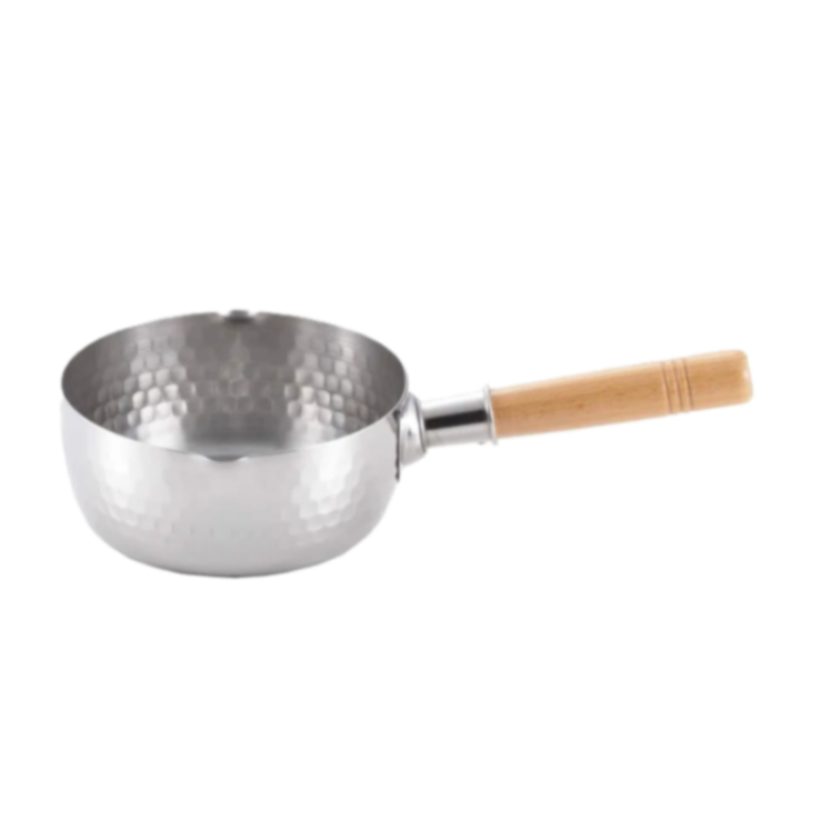 Yoshikawa Yukihira Saucepan 20 cm | 2.1 L Stainless Steel with Wooden Handle 