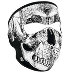 ZANheadgear Full Mask Neoprene Black & White Skull Face EX-STOCK Canada 