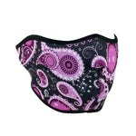 ZANheadgear Half Mask Neoprene Purple Paisley EX-STOCK Canada 