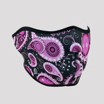 ZANheadgear Half Mask Neoprene Purple Paisley 