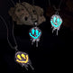 Zinc Alloy Noctilucent Necklace Halloween Ghost Glowing Grimace Pendant - EX-STOCK Canada