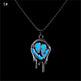 Zinc Alloy Noctilucent Necklace Halloween Ghost Glowing Grimace Pendant - EX-STOCK Canada