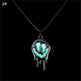 Zinc Alloy Noctilucent Necklace Halloween Ghost Glowing Grimace Pendant - EX-STOCK Canada