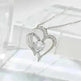 Zircon Double Love With Rhinestones Ins Personalized Heart-shaped Clavicle Chain Necklace - EX-STOCK CANADA