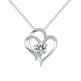 Zircon Double Love With Rhinestones Ins Personalized Heart-shaped Clavicle Chain Necklace - EX-STOCK CANADA