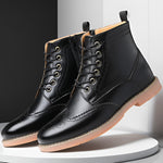 Men's British Martin Boots – High-Top Business Casual Leather Shoes