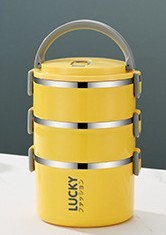Stainless Steel Microwave Oven Sealed Insulated Lunch Box With Lid EX-STOCK