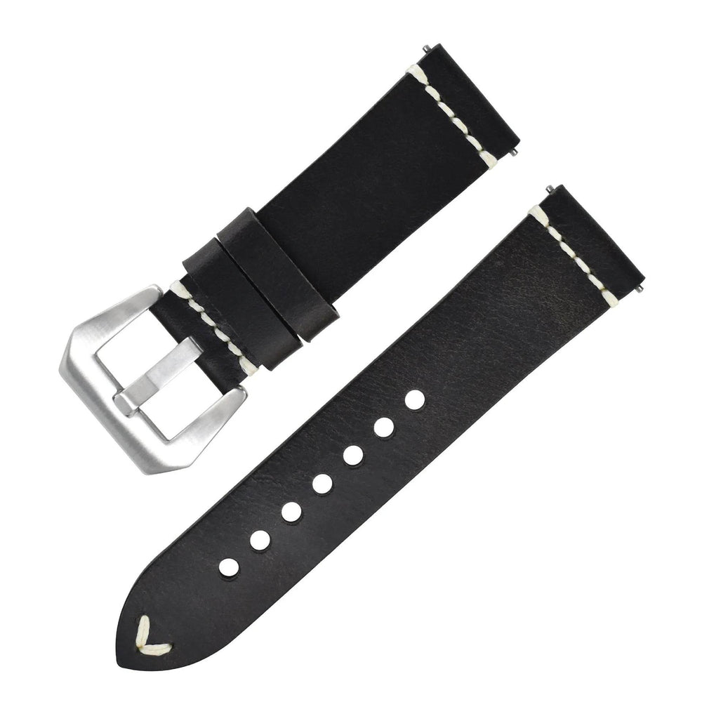 Discoloring Oil Wax Top Layer Cowhide Watch Strap - EX-STOCK Canada