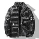 Men's Winter Fashion Printed Zip button Thick Rain Puffer Jacket - EX-STOCK Canada