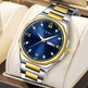 TOMI Diamond Encrusted Quartz Watch for Men – Stainless Steel Dress Watch