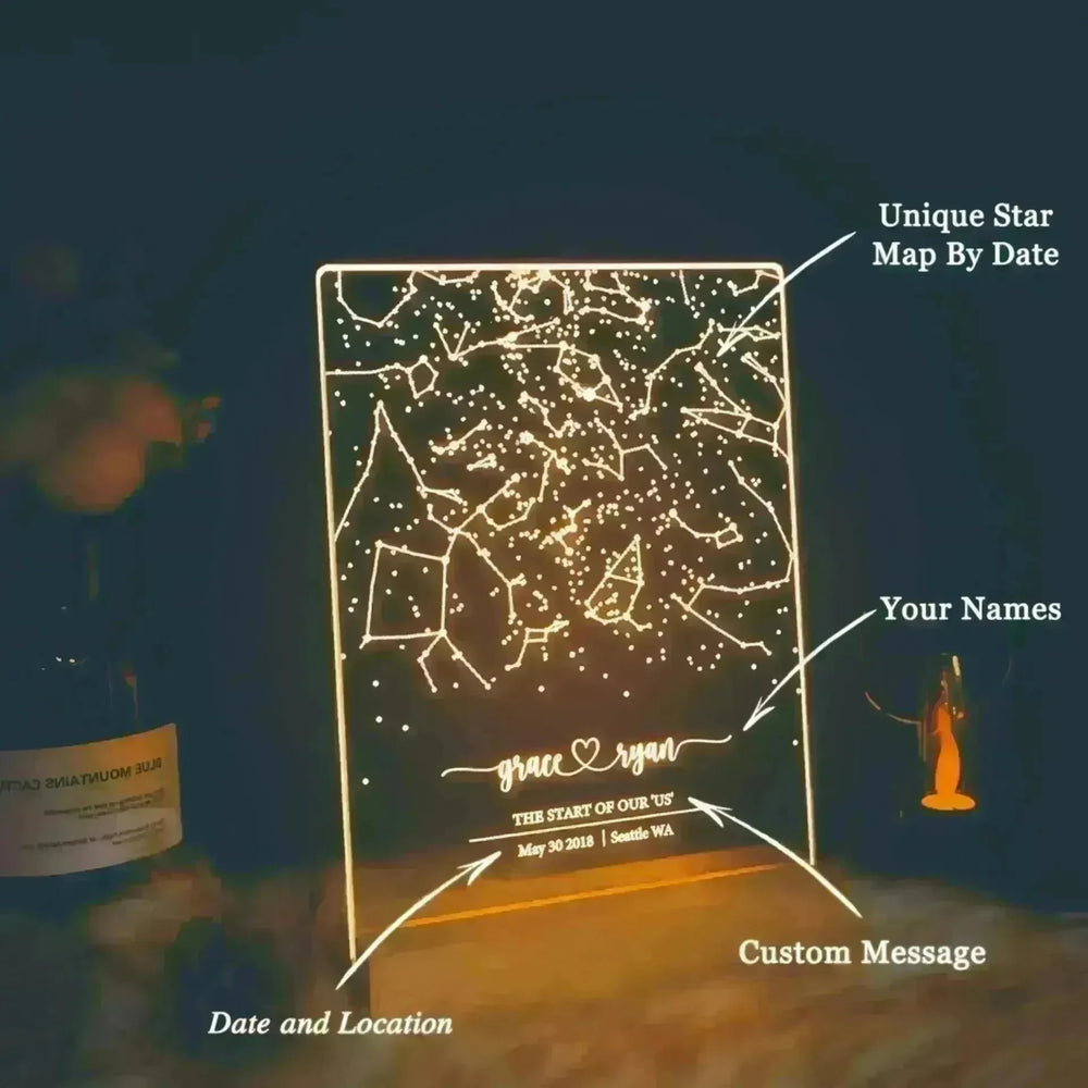 Premium Personalized Night Light Gift For Birthday - EX-STOCK CANADA