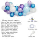 Winter Frozen Balloon Garland Arch Kit – Blue Purple Snowflake Party Decoration Set