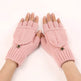 Wool Fingerless Gloves Women's Warm Fashionable Knitted Half Finger Oversleeves - EX-STOCK Canada