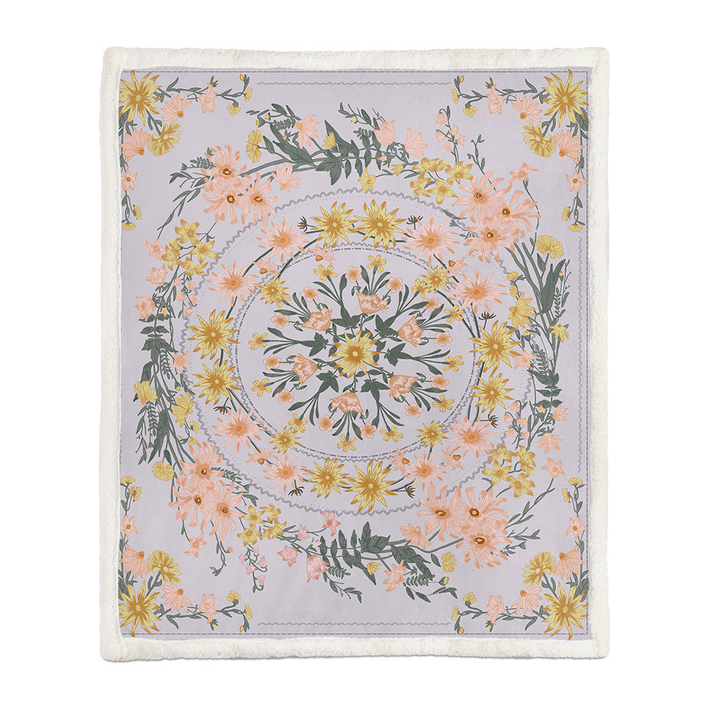 Flannel Blanket Air Conditioning Blanket Napping Blanket EX-STOCK Canada 