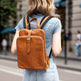 Multi-laminated Retro Genuine Leather Backpack - EX-STOCK Canada
