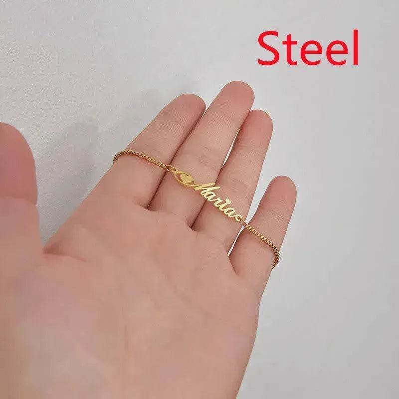 Women Custom and Personalized Stainless Steel English Letter Bracelet From Europe And America - EX-STOCK Canada