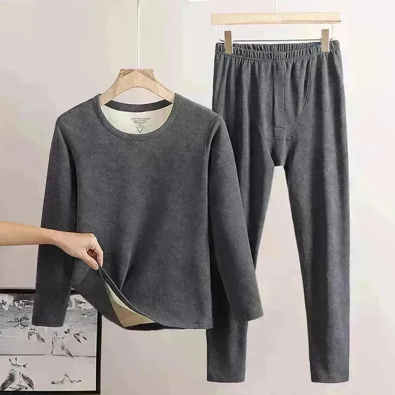 Men's Thermal Underwear Fleece-lined Double-sided Brushed Long John set - EX-STOCK CANADA