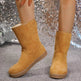 Women's Snow Boots Winter Warm Non-slip Flat Mid-calf Boot Plus Velvet And Thickened Cotton Shoes - EX-STOCK Canada