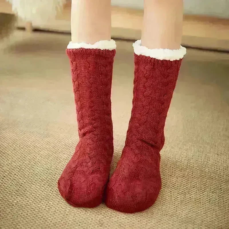 Winter Warm Knitted Plush Floor Socks Home Indoor Non-slip Carpet Socks For Men And Women - EX-STOCK CANADA