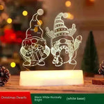 Christmas Decoration 3D Lamp Acrylic LED Night Lights New Year Valentines Day Christmas Kids Gift Christmas Ornaments - EX-STOCK CANADA