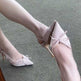 2026 Spring Summer New Bow High Heels, Women Satin Pointed Toe Stiletto Heel Sandals 