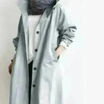 Women Casual Style Hoodie Windbreaker Mid-Length Long-Sleeved waist Jacket - EX-STOCK CANADA