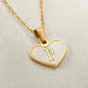 26 Letter Heart-shaped Necklace White Shell Love Clavicle Chain Fashion Personalized Necklace For Women Jewelry Valentine's Day - EX-STOCK CANADA