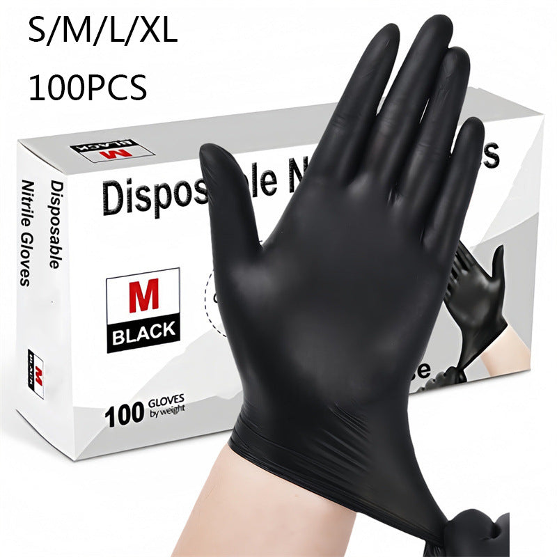 Disposable Nitrile Black Rubber Gloves 