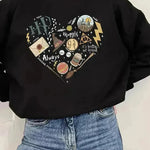 Digital Printing Sweater Hipster Round Neck Pullover Long Sleeve Sweater Women - EX-STOCK CANADA