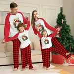 Christmas Parent-Child Clothes Set Long Sleeve T-Shirt Plaid Pants Family Matching Pajamas - EX-STOCK CANADA