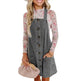 Loose Mini Denim Brace Jeans Jumper Dress - EX-STOCK CANADA