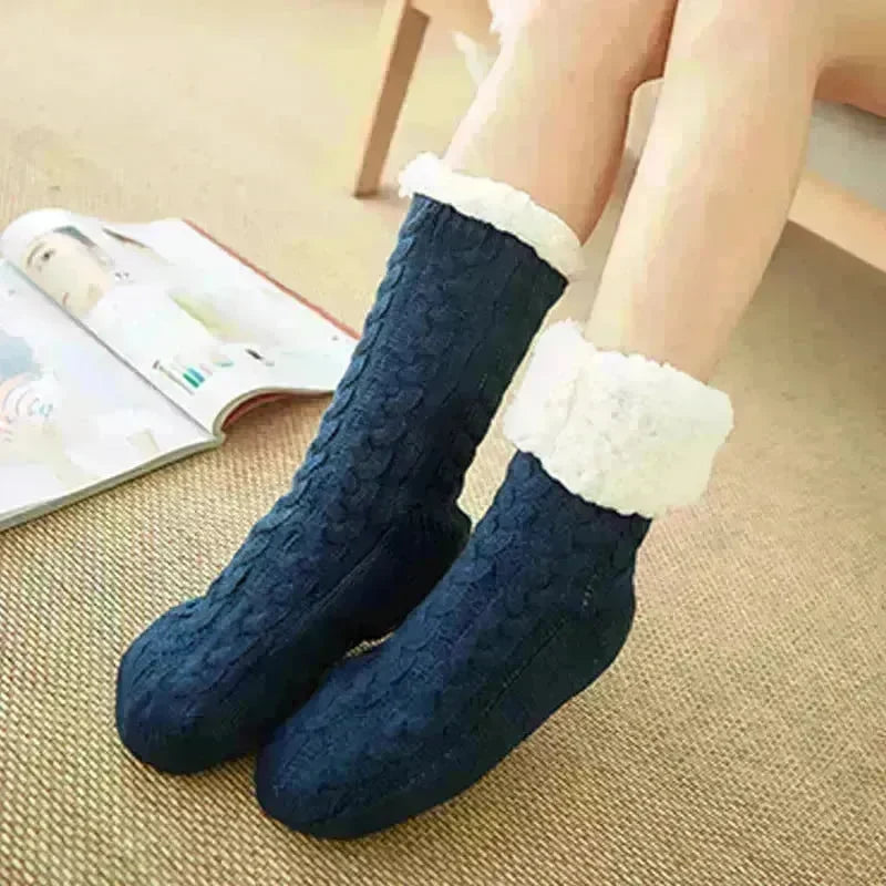 Winter Warm Knitted Plush Floor Socks Home Indoor Non-slip Carpet Socks For Men And Women - EX-STOCK CANADA