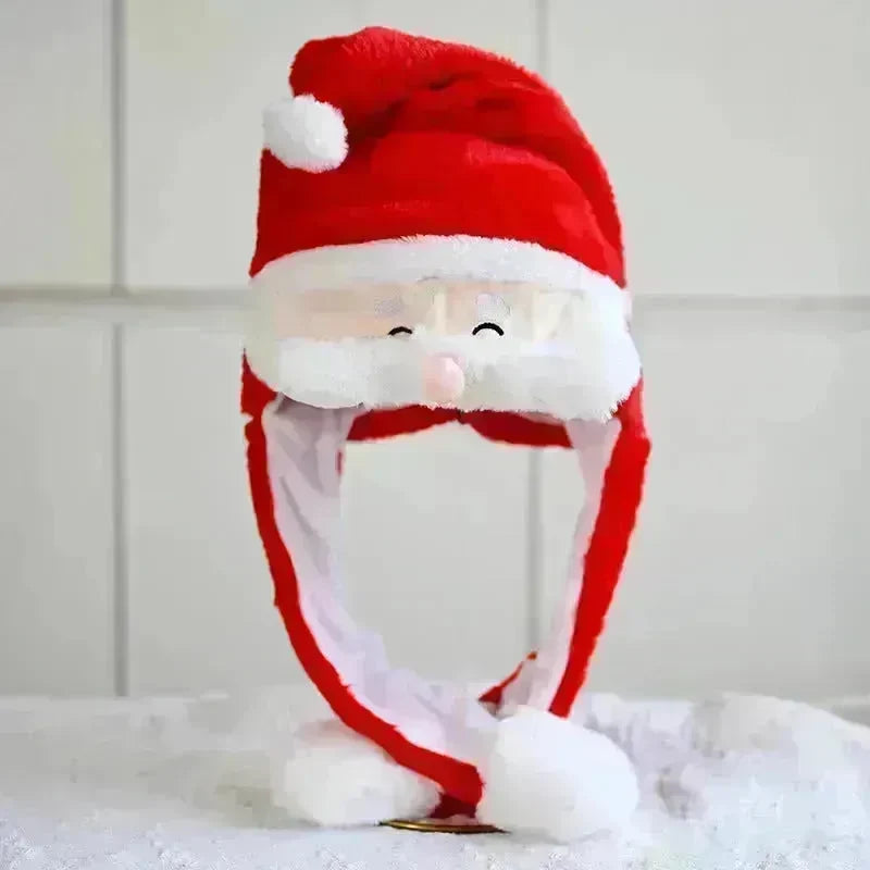 Novel Movable Christmas Hat Winter Cute Santa Claus Snowman Elk Hat - EX-STOCK CANADA