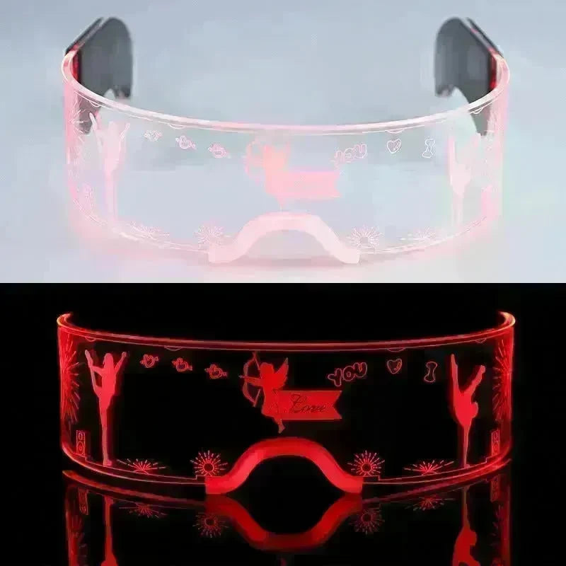 Trendy Unisex 3D Luminous LED Light up Glasses for cosplay Rave Festivals Bars Clubs Parties  Futuristic Light up Eyeglass - EX-STOCK CANADA