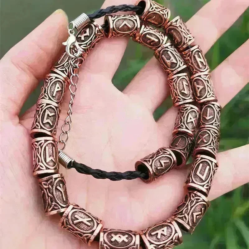 Set Of Viking Rune Bead Bracelets Gothic Bracelets - EX-STOCK CANADA