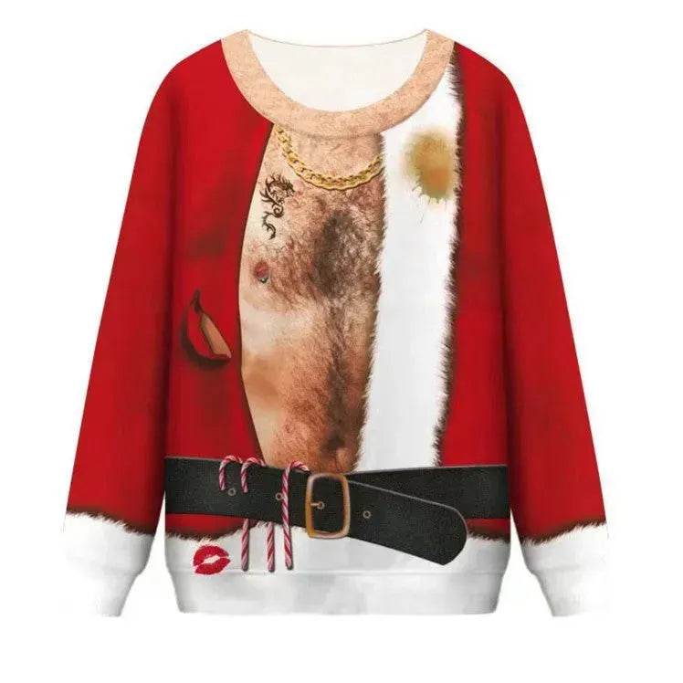 Men's Fashion 3D Digital Printed Round Neck Christmas Sweatshirt - EX-STOCK Canada