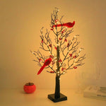 Lighted Mini Birch Tree Light LED Cardinals Christmas Tree Vintage Glowing Tree Light For Table Holiday Home Xmas Decoration EX-STOCK Canada 