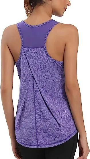 I-shaped Vest Mesh Yoga Sports Running Vest Sleeveless Workout Clothes - EX-STOCK CANADA