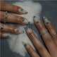 24 PCS Green Star Nail Art, Length Long Water Pipe Fake Nails, Had Nail Tips False Nail EX-STOCK Canada 