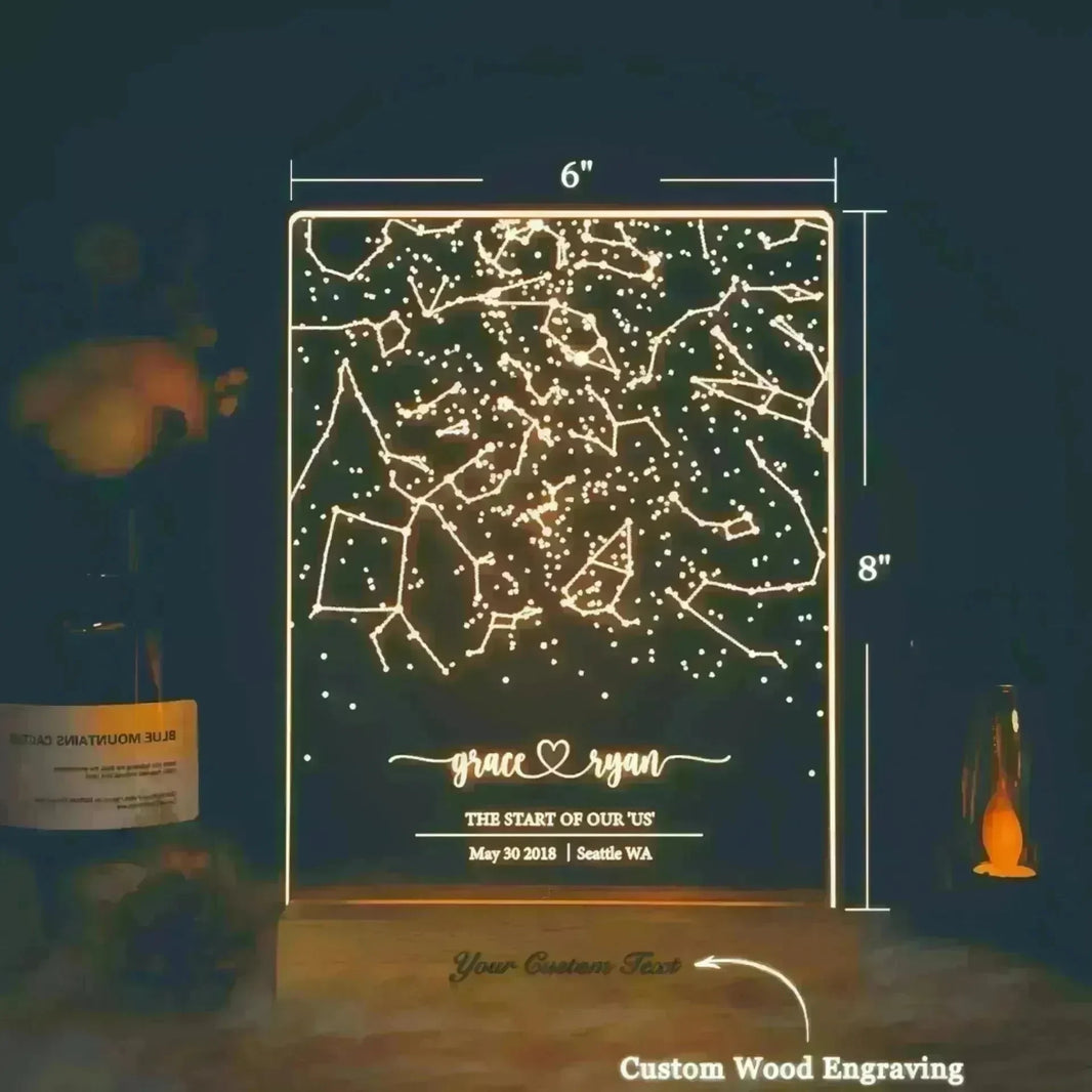 Premium Personalized Night Light Gift For Birthday - EX-STOCK CANADA